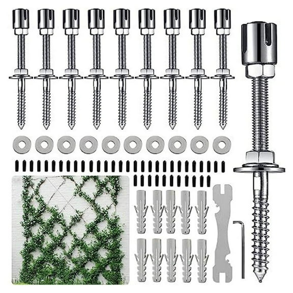 Wall Wire Trellis Kit for Effective Climbing Plant Support Holds 150kg