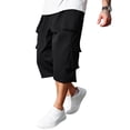 thumbnail image 5 of IAJDKMEK Men's Lightweight Breathable Loose Shorts - Stretch Elastic Waist Gym Shorts, Running Shorts for Men, Casual Sports Shorts,Black 5XL, 5 of 6