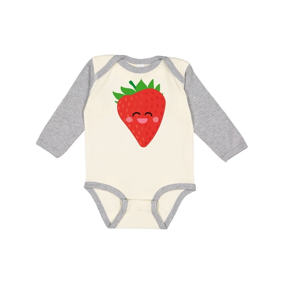 Inktastic Strawberry Kawaii Boys or Girls Long Sleeve Baby Bodysuit