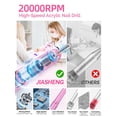 thumbnail image 2 of Taladro de uñas eléctrico JIASHENG 20000 RPM para uñas de gel acrílico, 2 of 7