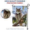 thumbnail image 4 of America Forever Winter Owl Garden Flag Double Sided Vertical Decorative 12.5 x 18 inches for Outdoor, Yard, Porch Happy Holidays Merry Christmas Snowfall Mountain Garden Flag, 4 of 7