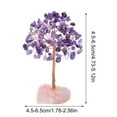 thumbnail image 2 of Healing Gemstone Money Tree With Quartz Stone Base Crystals Lucky Ornament Sculpture For Home Decor-4in, 2 of 10