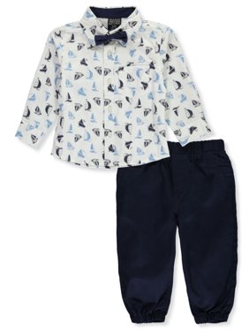 Quad Seven Baby Boys' Bow-Tied Sails 2-Piece Pants Set Outfit (Newborn)
