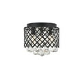 thumbnail image 3 of Living District Tully 3-Light Mid-Century Metal Flush Mount in Matte Black/Clear, 3 of 7
