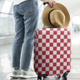 thumbnail image 2 of Red and White Checkered Pattern Luggage Cover Fashion Suitcase Cover Baggage Covers Fit 25-28 Inch Luggage (Go Travel), 2 of 5