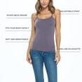 thumbnail image 2 of ACTIVE UNIFORMS Women's Soft and Breathable Cotton Stretch Camisole with Adjustable Strap Tank Top (Charcoal, 3X-Large), 2 of 6