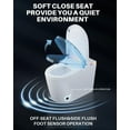thumbnail image 5 of WinZo Smart toilet with bidet built in,Tankless Toilet Auto Open/Close Lid with Dryer, ADA Comfort Height Heat Seat, Instant Warm Water, Power Outage and Flush,Foot Sensor, LED Display, 1.28GPF White, 5 of 8