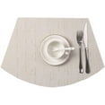 thumbnail image 5 of Placemats Set of 7, MJIAexp Round Table Placemats Heat Resistant Woven Vinyl PVC Wipeable Durable Table Mats for Dining Table Easy to Clean, 5 of 9