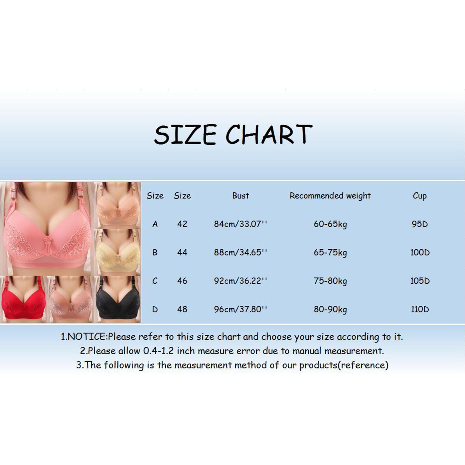 Ketyyh-chn99 Bras for Women Plus Size 2024 Underwear Womens Bra Push up  Women's Underwear Push Up Comfort Adjustable Bra Beige,48 