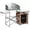 Brown, variant on ZDOOR Folding Grill Table Outdoor Camping Kitchen Table with Carry Bag Portable Aluminum Camp Cook Station for BBQ Picnic- Brown