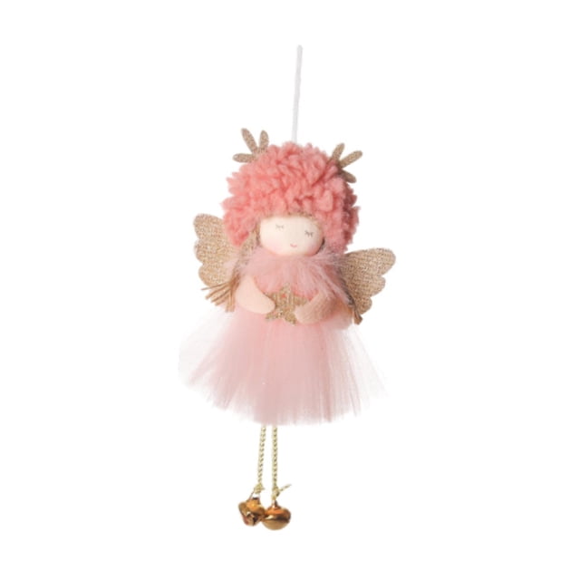 Adorno Colgante para Árbol de Navidad Macarena Muñeca de Ángel Rosa