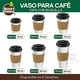 thumbnail image 3 of Berry Green 50 Vasos para Cafe de 8 oz (237 ml) Desechables con Tapa y Manga Protectora, Perfecta Para Cafe, Te y Todo Tipo de Bebidas Calientes, sin Derrames, Biodegradables Best Trading VCAF8, 3 of 8