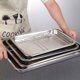 thumbnail image 4 of Toystoory Colador de platos Rectangular para frutas y verduras, platos de almacenamiento para hornear, utensilios de acero inoxidable para hornear, rejilla Cocina y Comedor 36×27×4.8 cm Toystoory HA067652-02, 4 of 6