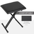 thumbnail image 3 of Adjustable Piano Bench, X-Style Folding Piano Stool with Padded Seat, Non-Slip Rubber Feet, Keyboard Chair, Black, 3 of 7
