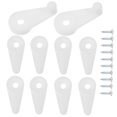 thumbnail image 4 of unbranded 100 Pcs Glass Mirror Holder Clips Plastic White for Closet Door Installations, 4 of 8