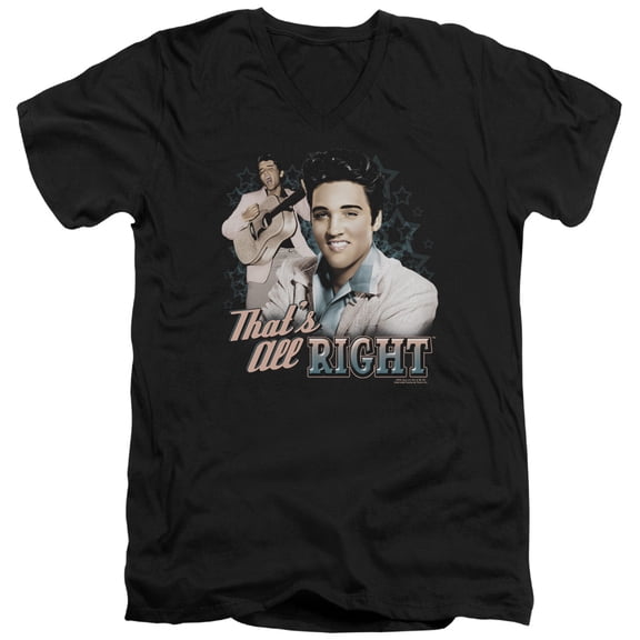 Elvis Presley - Thats All Right - Slim Fit V Neck Shirt - XX-Large