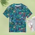 thumbnail image 4 of Spooky Halloween Characters Women's Short Sleeve T-Shirt Crew Neck Casual Summer Trendy Loose Fit Tops, 4 of 6