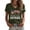 Green, variant on KLHDSF 250 Anniversary USA Merchandise Tops For Women Short Sleeve V Neck Printed T-Shirt Red L