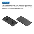 thumbnail image 4 of Unique Bargains Standard Plastic Rectangle Aluminum Extrusion End Cap Black 90x45mm Trolley, Fish Tank Rack, Storage Rack 20Pcs, 4 of 6