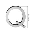 thumbnail image 2 of Uxcell 3D Acrylic Alphabet Mirror Wall Stickers Letter Q Self Adhesive Letter Sign for Home Decoration Silver Tone, 2 of 7