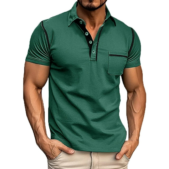 SHIXIAOO Chemise à Manches Courtes pour Hommes Printemps Couleur Unie Poche Lettre Rayure Couture Manches Raglan Haut à Nouer devant Chemises Légères à Manches Longues pour Hommes T-Shirt Graphique pour Hommes T-Shirts Col en V pour Hommes