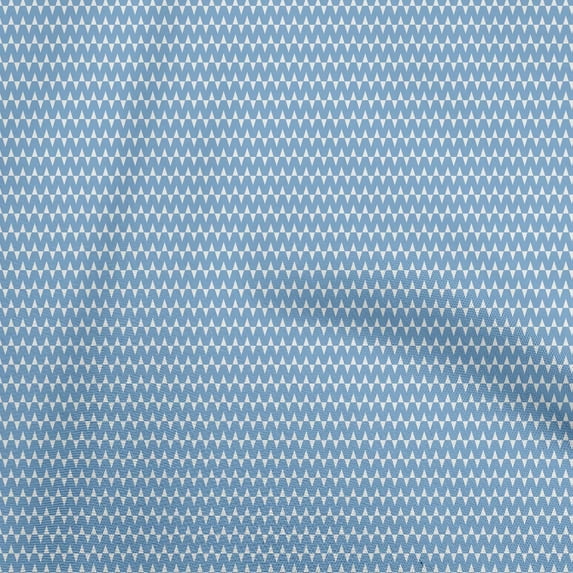 oneOone Cotton Cambric Blue Fabric Geometrical Diy Clothing Quilting Fabric Print Fabric By Yard 42 Inch Wide