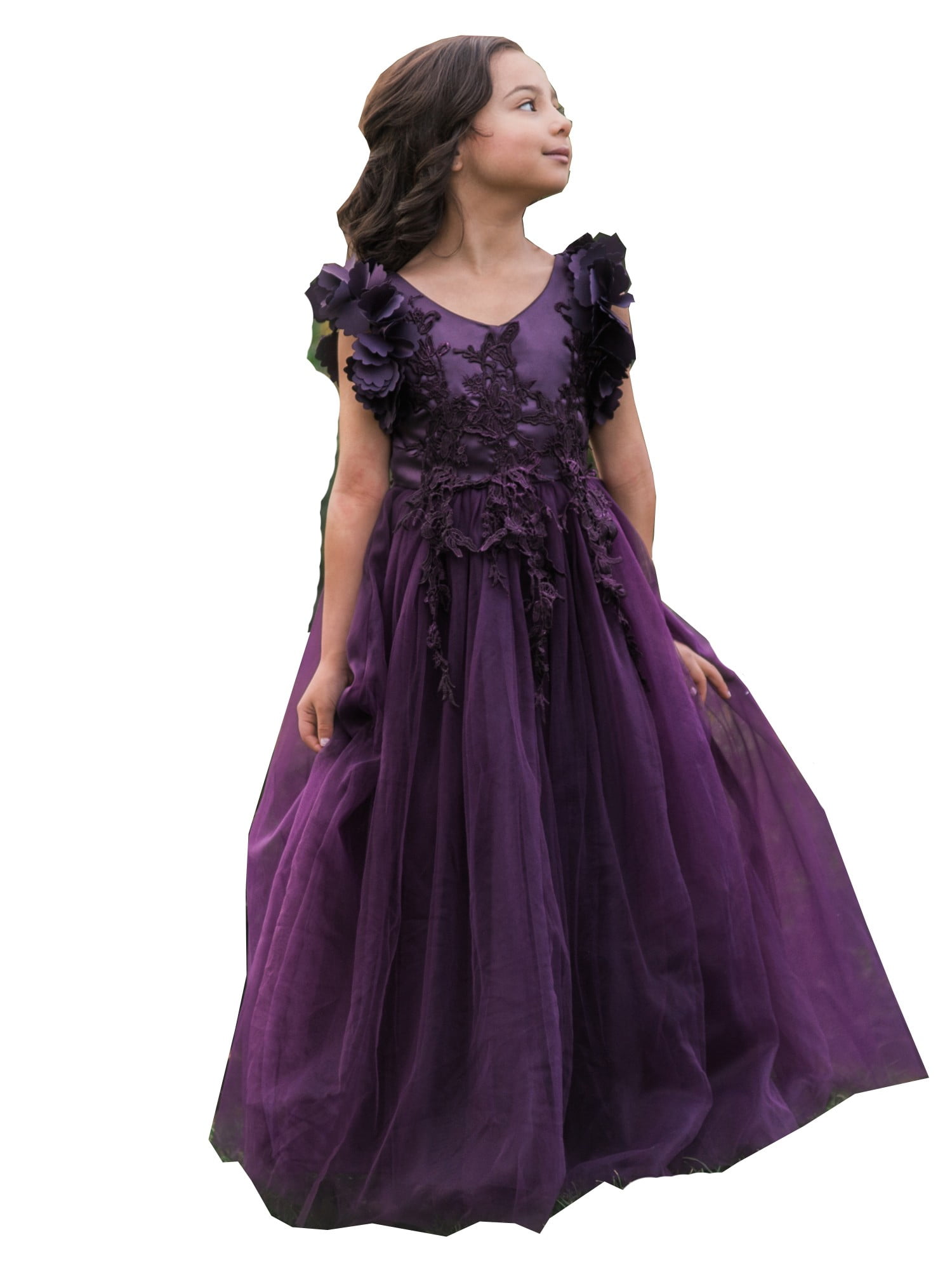 dark purple girls dress