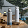 thumbnail image 6 of CAROTE 2-Pack 20 oz Insulated Stainless Steel Water Bottles with One-Click Leak-Proof Lids, Carry Loops and Removable Silicone Boots, Dishwasher Safe, 6 of 7