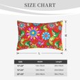 thumbnail image 6 of Bixox Vector Mexican Otomi Style Bright Printed Pillow Protector,Super Soft Ideal for Home,Guests,Rentals - 14"x20", 6 of 8