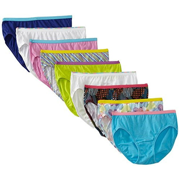 byHanes Hanes Girls' Hipster Panty (9Pack) (Assorted, Size 12 (8495