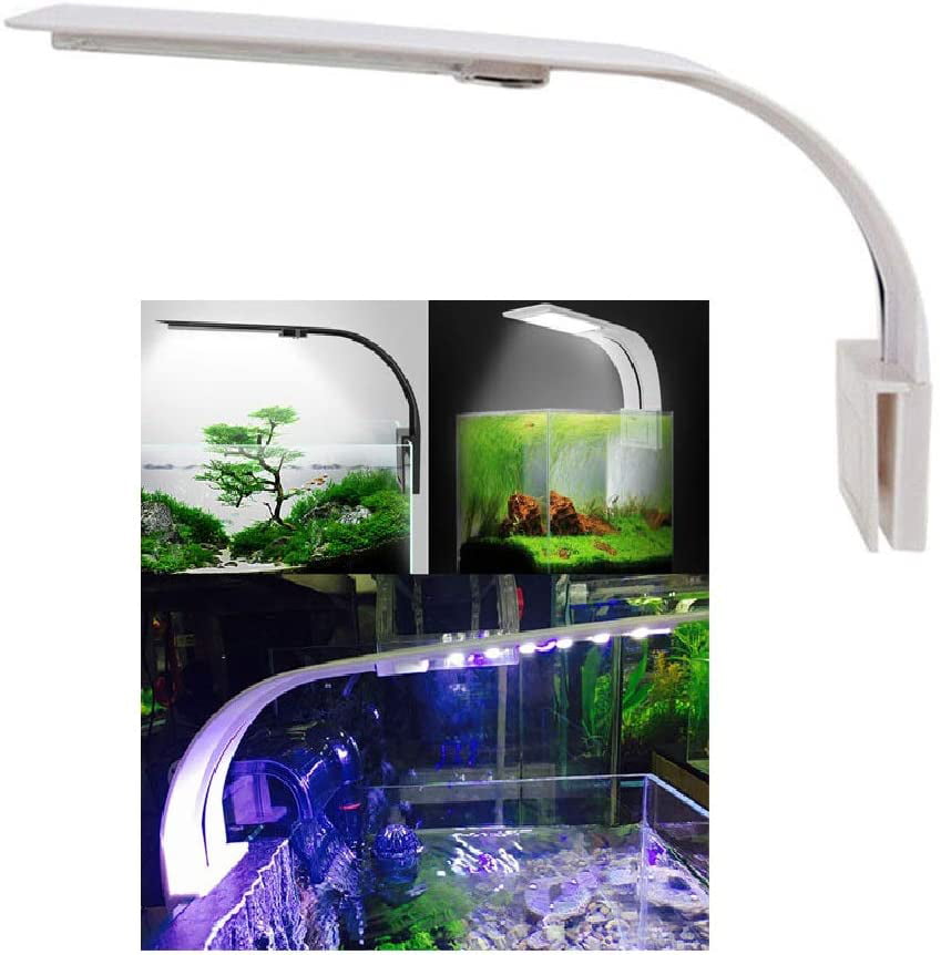 48 LED Aquarium Fish Tank Clamp Clip Lamp Light White&Blue Color Lighting New 