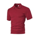 thumbnail image 6 of Arnsht Mens Fashion Knit Shirts Classic Button Basic Textured T Shirts Casual Slim Fit Short Sleeve Summer Golf Tee Shirt Red XL, 6 of 6