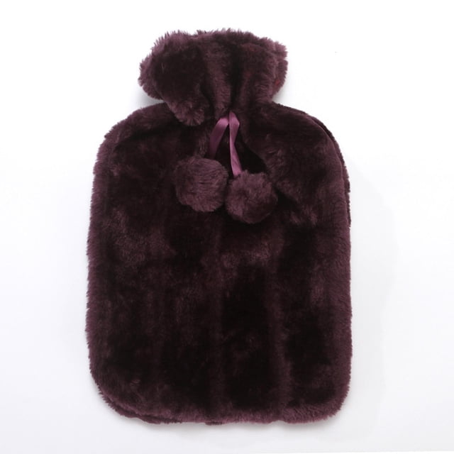 LSLJS 2L Hot Water Bottle Faux Plush Fleece Cloth Cover Thermotherapy Fresh-Keeping Cover Hot Warming Cold Protection Removable, Hot Water Bottle Covers