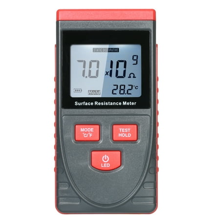 

Tomshoo Handheld Surface Resistance Meter -static Insulation Resistance Tester with LCD display Measurement and Data Holding Function