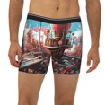 thumbnail image 2 of Salouo fairy-tale-world-with-delicious-candy Pattern Men's Boxer Briefs, Soft & Breathable Underwear Elastic Waistband Briefs for Men,1-Pack, 2 of 7