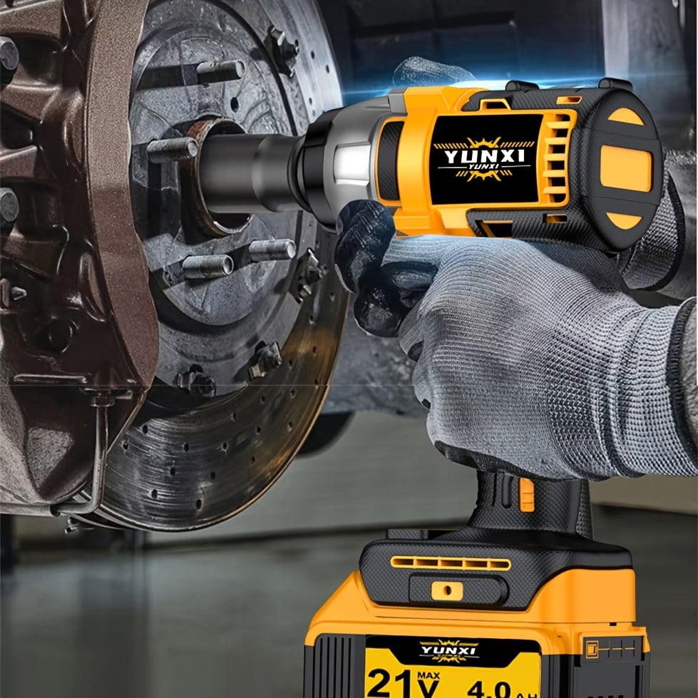 DGB Cordless Impact Wrench, High Torque Rechargeable Power Tool for Automotive Tire Changes and Fastening Repairs