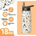 thumbnail image 4 of Halloween Ghost 18oz Water Bottles with Flip Straw & Spout Lid, Cute Spooky Stainless Steel Travel Sport Water Bottle, Holiday Gifts for Women Men (1 PC), 4 of 6