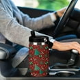 thumbnail image 5 of Christmas Trees Tumbler with Handle Flip Straw Red 30oz Insulated Stainless Steel Cup Cute Travel Coffee Mug Water Bottle for Women, 5 of 7