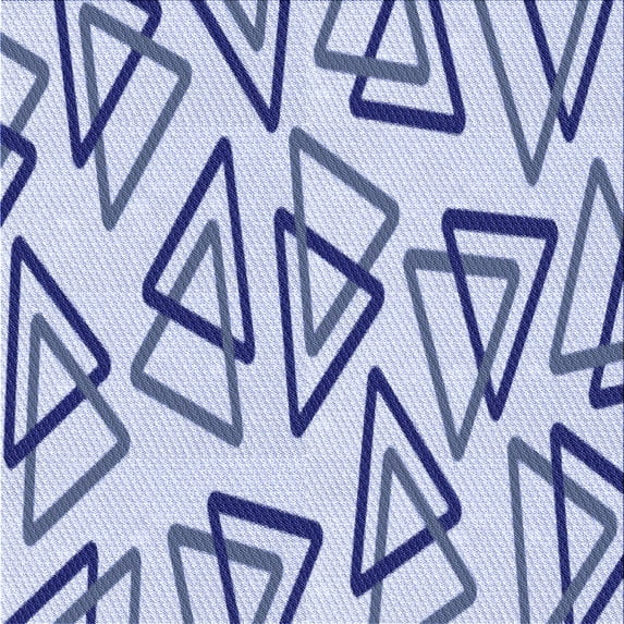 Ahgly Company Indoor Square Patterned Heavenly Blue Area Rugs, 4' Square