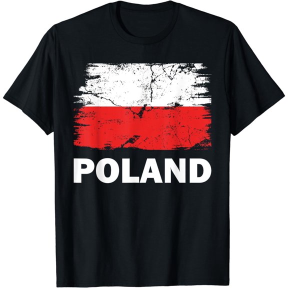 Vintage Poland Polish Flag Pride Support Pole T-Shirt mens t shirt,black,women,funny,misfits,men,journey,t-shirt
