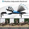 thumbnail image 4 of Gymax Chaise Longue de Patio Réglable avec Dossier à 6 Positions Noir, 4 of 9