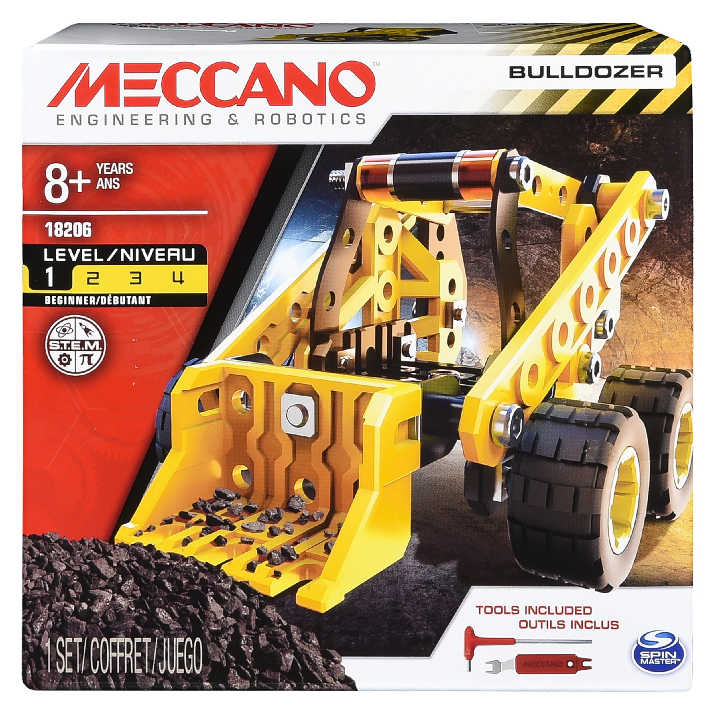 Meccano Erector by SuperCar 25-in-1 STEM Building Kit 328 Parts 