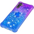 thumbnail image 5 of Glitter Case for Samsung Galaxy A13 5G, Bling Sparkle Colorful Gradient Quicksand Soft TPU Liquid Cover Case with Ring Stand for Samsung Galaxy A13 5G/ A04S/ M13 5G/ A04 4G JB-Purple Blue, 5 of 7
