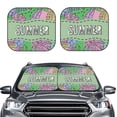 thumbnail image 2 of Salouo Summer Pattern Car Windshield Sun Shade Foldable | Front Windshield Shade for Sun, Heat and UV Rays | Interior Sun Protection-Large, 2 of 6