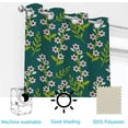 thumbnail image 4 of Coolnut Room Darkening Window Curtains Panels Drapes Beautiful Flowers Decoration Thermal Insulated Grommet Blackout Curtains 84x55in 2 Panels, 4 of 4