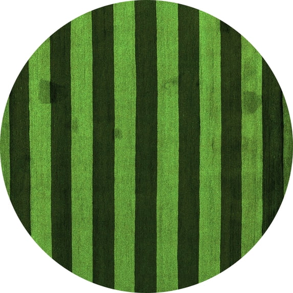 Ahgly Company Indoor Round Oriental Green Modern Area Rugs, 5' Round