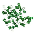 thumbnail image 1 of KLKCMS 50 Pcs Beads Adjustable Braid Hair Clips Rings Cuff Tubes Jewelry For Hair Bun Green, 1 of 9
