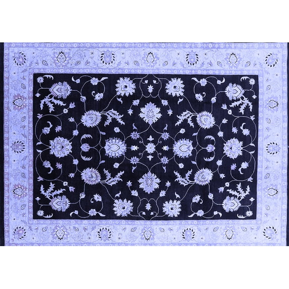 Ahgly Company Indoor Rectangle Oriental Blue Industrial Area Rugs, 5' x 7'