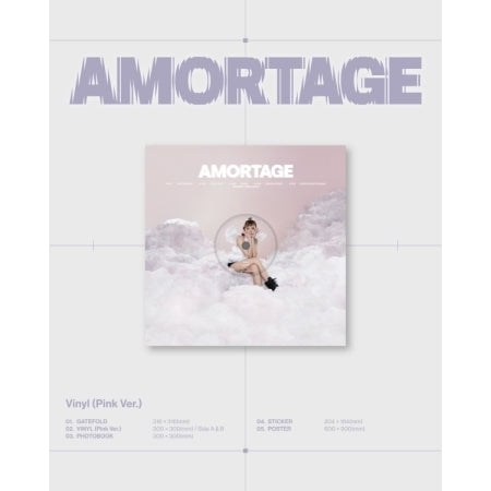 JISOO - [AMORTAGE] Mini Album Vinyl PINK Version