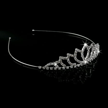 Soimiss Bridal Headpiece Silver Tiara Decorative for Women at Weddings 1Pcs